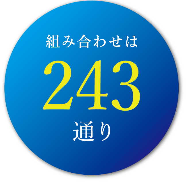 組み合わせは243通り